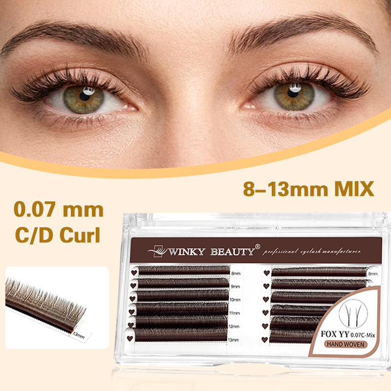 Eyelash Extension Y Shape - Winky Beauty Kahverengi Tilki Yy Kirpik