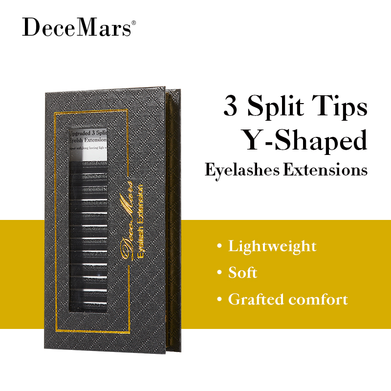 DeceMars 3 bölünmüş ipuçları Y - Eyelash Extension Y Shape incelemesi ve fiyatı